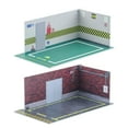 thumbnail image 1 of hengtong 2x 1/24 Car Model Diorama Parking Display Landscape Parking Space Scene Gift DIY Green Color Floors, 1 of 8