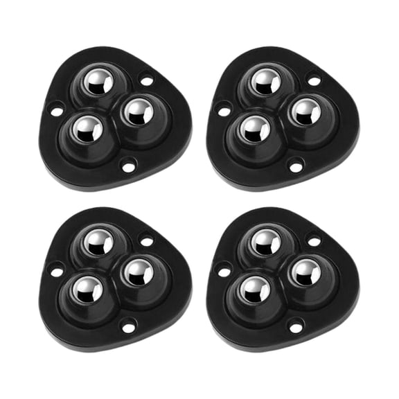 hengtong 4 Pieces Mini Castor Roller Furniture Wheel Paste Rotatable Caster Wheels Swivel Black