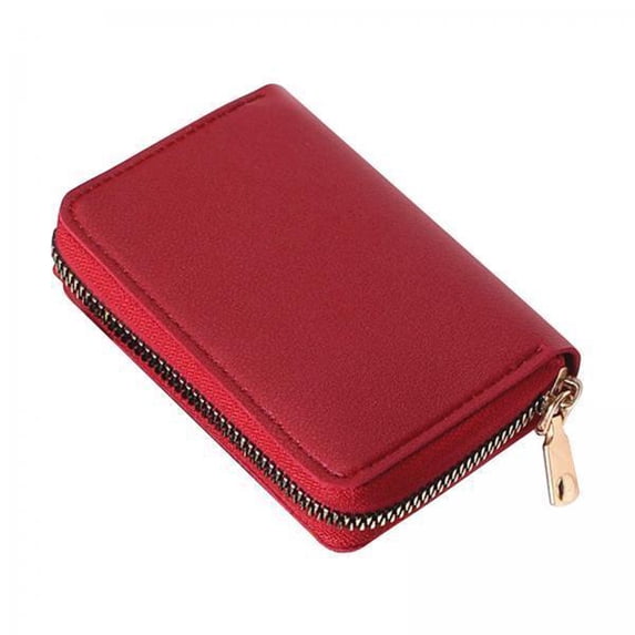 hengtong 5xFashion Men Woman PU Leather Money Clip Wallet Credit Card ID Holder red