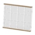 thumbnail image 1 of hengtong Badges Collection Box Compartment Acrylic Clear for Tags Badges Collectibles 12 grids, 1 of 9