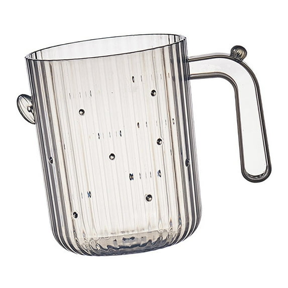 hengtong Bathroom Tumbler Bathroom Accessories with Handle Bathroom Tumbler Cup for Fruit Grey