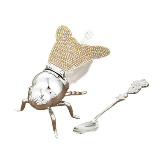 hengtong Bee Honey Jar with Spoon Modern Container for Apartment Condiments Oil Hotel Coffee