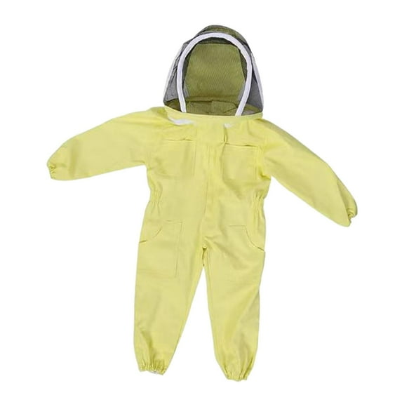 hengtong Bee Suit for Kids Detachable Hood Beekeeping Clothes for Home Men Women Yellow L