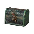 thumbnail image 1 of hengtong Decorative Storage Box,Wooden Jewelry Box Organizer Trinket Box Hinged Treasure Chest for Hair Clips Pendants Earrings Brooch Green, 1 of 9