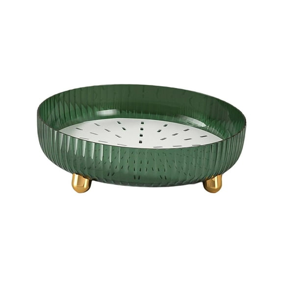 hengtong Fruit Plate, Perfume Display Tray, Japanese Bathroom Countertop Organizer, Green