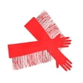 thumbnail image 1 of hengtong Latin Dance Women Gloves Elbow Gloves Show Mittens for Evening Costume Party red, 1 of 9