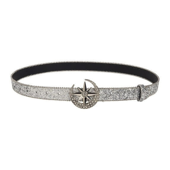 hengtong PU Leather Belt Adjustable Costume Accessories Women Rhinestone Belt Width 3.3cm