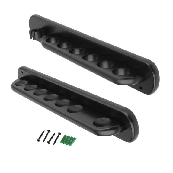 hengtong Pool Cue Rack Wall Mount Holds 7 Cues Pool Cue Holder for Billiard Players Black