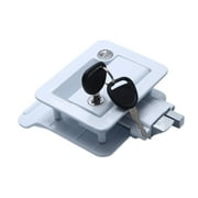 hengtong RV Door Lock Latch Entry Door Latch Professional Universal High Reliability Zinc Alloy with Keys Motorhome Entrance Door Lock White