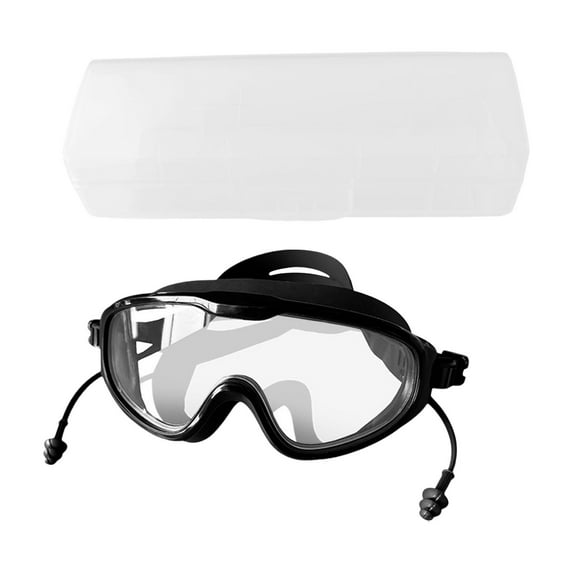 hengtong Swim Goggles Adjustable Adults Swimming Goggles for Water Sports Pool Diving Black