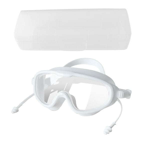 hengtong Swim Goggles Adjustable Adults Swimming Goggles for Water Sports Pool Diving White
