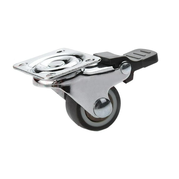 hengtong Swivel Caster Wheel with Brake for Cart Protecting Wood Floors Smooth Silent and 1.5 inch