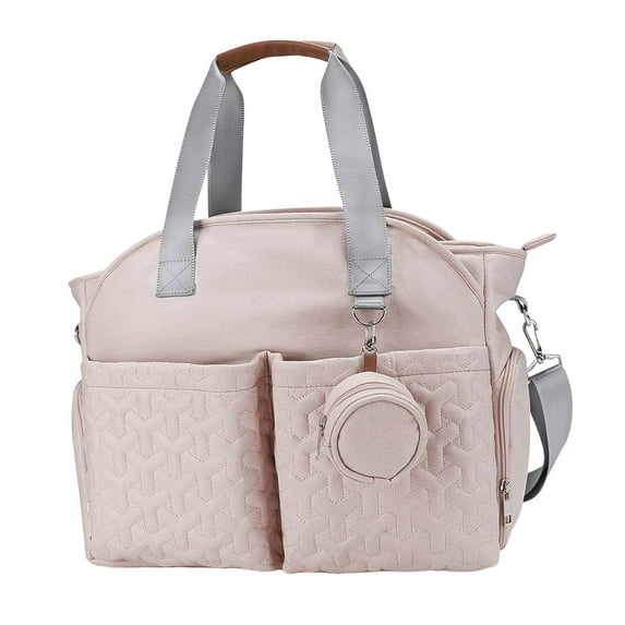 hengtong Travel Diaper Bag Tote Shoulder Bag Large Capacity Shoulder Strap Adjusted From Light Pink