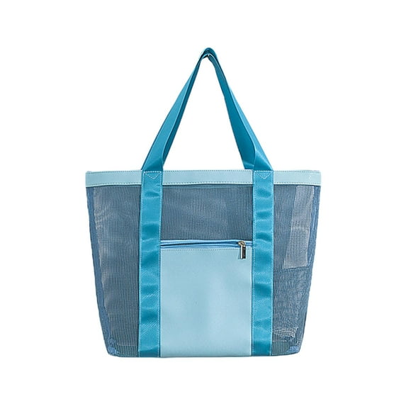 hengtong Women's Beach Tote Handbag, Waterproof Casual Travel Tote Bag, Swimming Pool Bag Blue