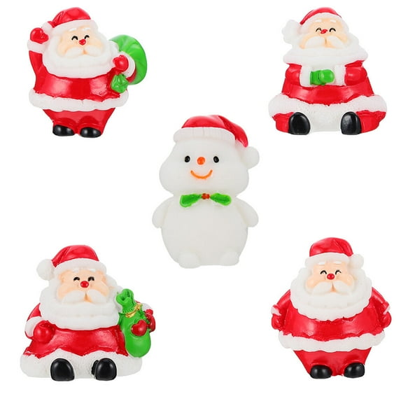 HORIALENCE Christmas Ornaments Resin 5Pack Adorable Design For Table Arrangement Indoor Decoration
