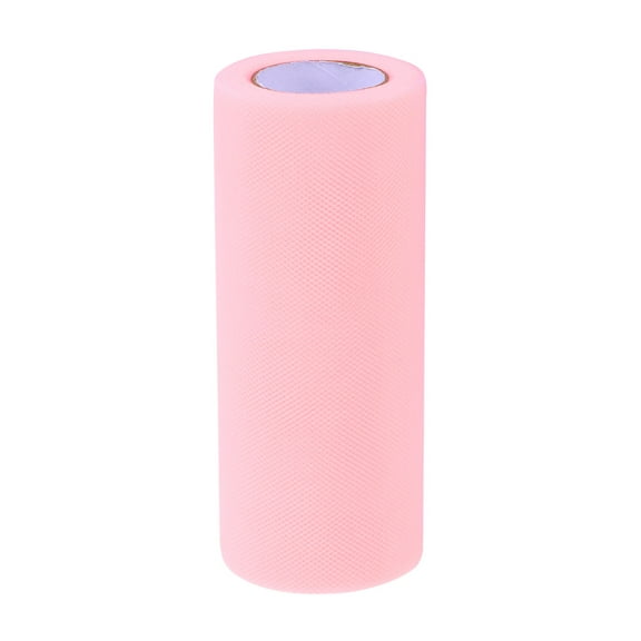 hengzirui 6 Inches 25 Yards Yarn Tulle Netting Rolls Organza Fabric for Wedding Decoration Bow Tutu Skirt DIY Craft Sewing Gift Wrapping Clothes(C20 Light Pink)