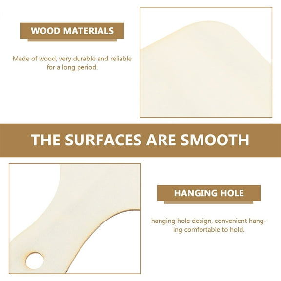 hengzirui Bread Board 5pcs Breadboard Wooden Mini Cutting Board Blank Chopping Board with Handle