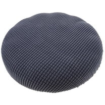 hengzirui Dark Blue Round Bar Stool Chair Slipcover Elastic Washable Dining Room Cover