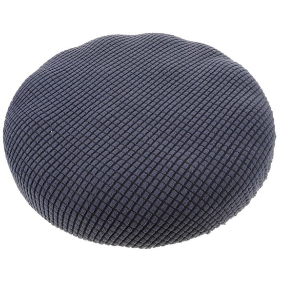 hengzirui Dark Blue Round Bar Stool Chair Slipcover Elastic Washable Dining Room Cover