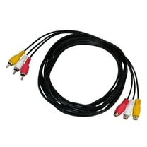 hengzirui Video Audio Cable 3 Male Jack to 3 Female Plug Splitter Audio Video AV Adapter Cable