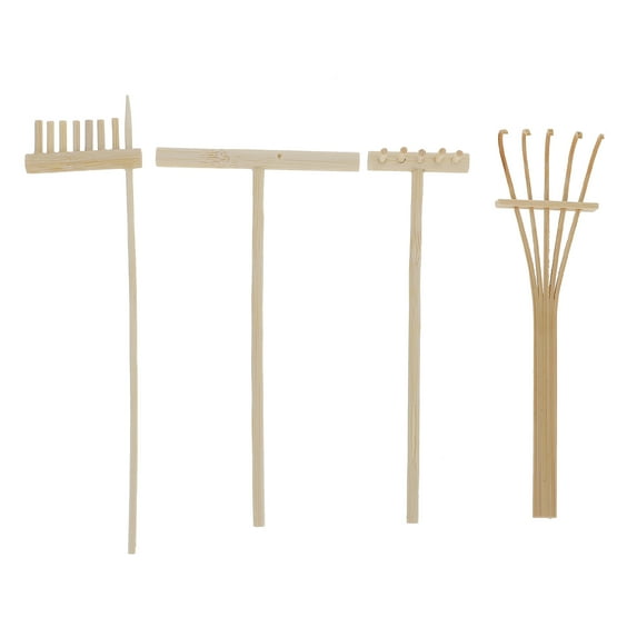 hengzirui Zen Garden Rakes 4pcs Zen Garden Rakes Meditation Sand Table Rakes Mini Zen Garden Tools