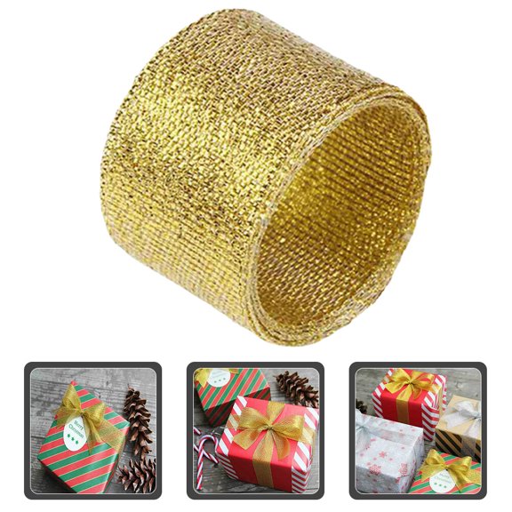 hengzirui curling ribbon 1 Roll Ribbon Gift Box Packaging Ribbon Metallic Gold Ribbon for Gift Wrapping 25 Yards