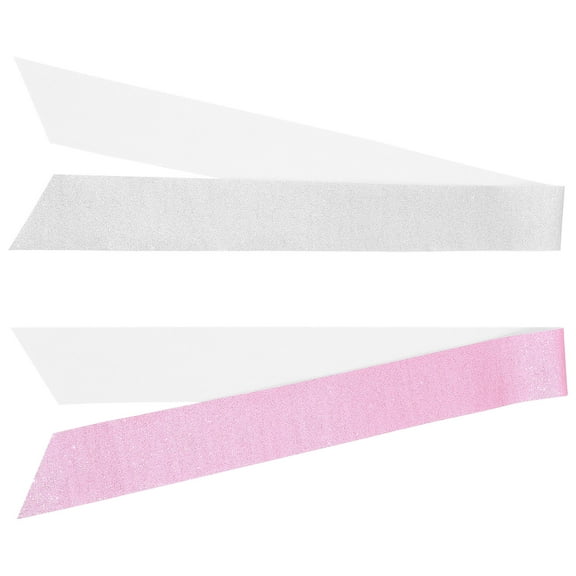 hengzirui diy blank sash 2Pcs Glitter Sash Plain Sash DIY Sash for Party Decoration DIY Blank Sash Baby Shower Sash Supplies
