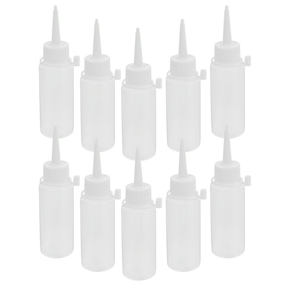 hengzirui empty paint bottles Clear Plastic Bottles With Applicator Tip 10pcs Squeeze Bottles Plastic Condiment Squeeze Bottles For Storing Acrylic Paint Pouring Glue Crafts Projects