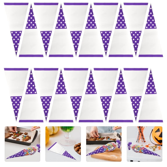 hengzirui gift bags 200 pcs Triangle Package Bag Transparent Food Bag Creative Candy Storage Pouch