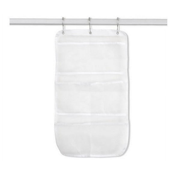 hengzirui hanging organizer Mesh Shower Organiser Bathroom Over The Door Polyester Hanging Mesh Pockets Storage Bag Multi-Pocket Shower Organizer for Home