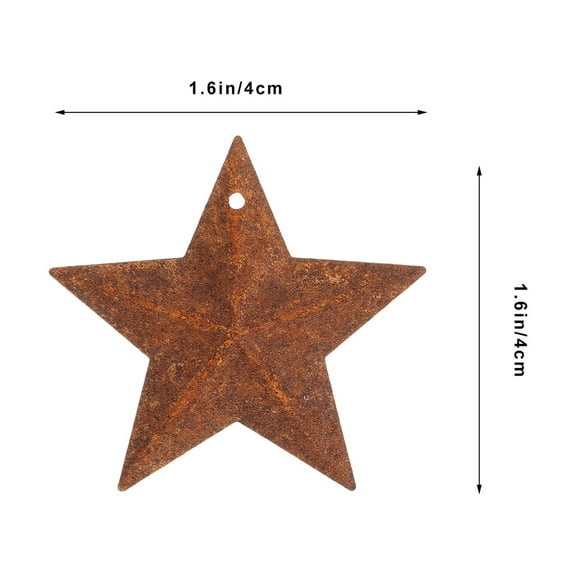 hengzirui metal stars 50pcs Rusty Stars Crafts Rustic Christmas Iron Stars Pendants Vintage Star Ornaments for Festival