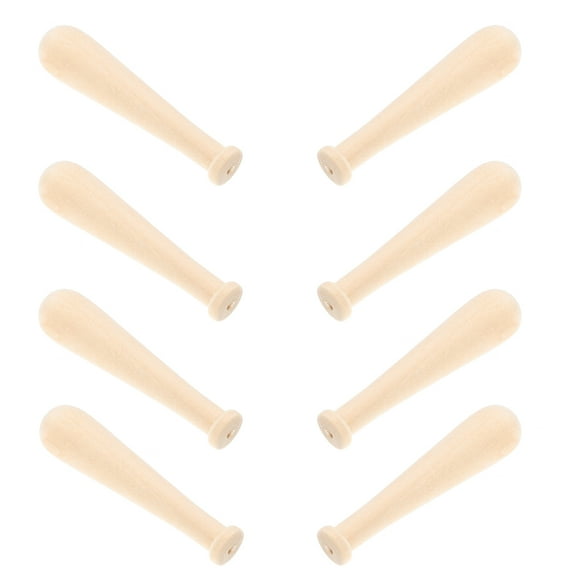 Khaki Mini Baseball Bat for Decoration Wood Craft Perfect for Kids DIY Projects and Party Favors 10pcs
