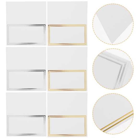 hengzirui place name cards 200 pcs Party Place Card Reserved Seat Card Paper Tent Card Wedding Party Blank Name Card