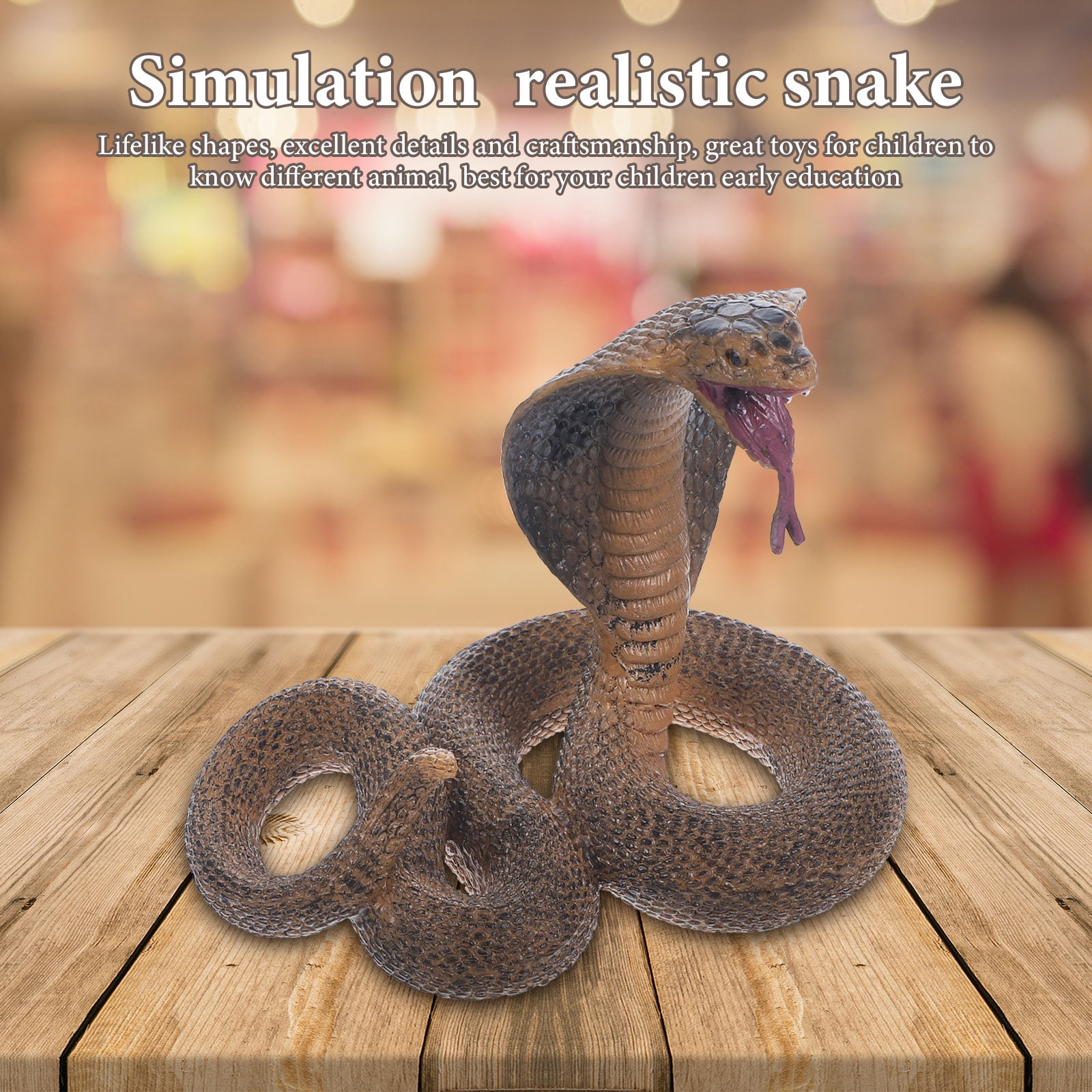 hengzirui snake figurines Plastic Cobra Figurine Simulation Snake Model