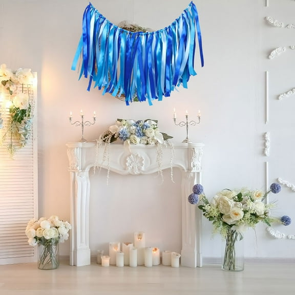 hengzirui tassel garland Ribbon Tassel Garland Banner Hanging Decor Backdrop for Baby Shower Birthday Wedding