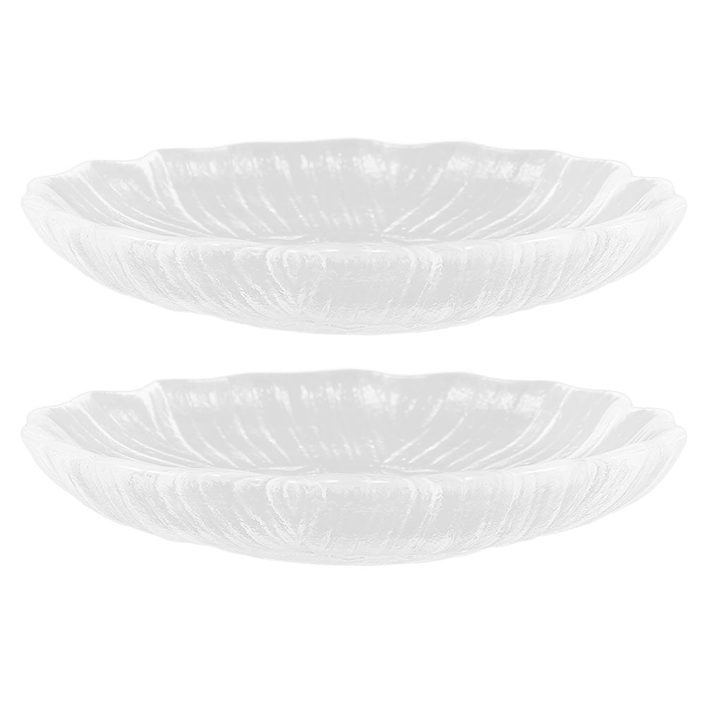 hengzirui tea coaster 2pcs Glass Flower Saucer Decorative Serving Mini ...