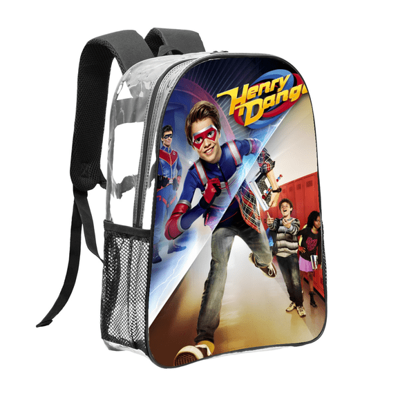 henry danger Pattern Transparent Backpack Lightweight And fashionable Showcasing Personality And Leading The Trend