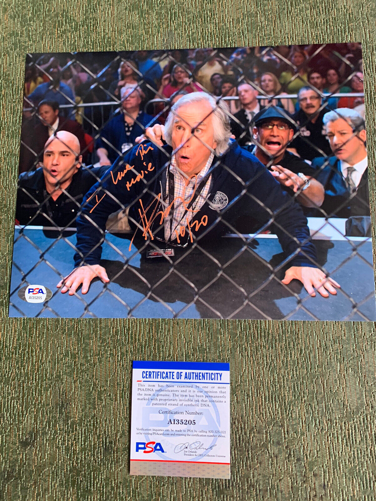 henry winkler signed Here Comes The Boom 8x10 Pic Photo Psa Coa