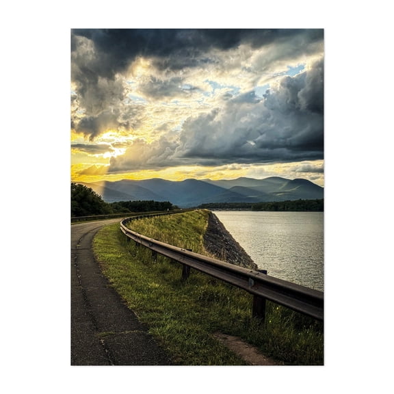 “…here we go mistaking clouds for mountains…” - Photography Landscape Scenic Sunset Mountain Lake Nature Unframed Wall Art Print 6 x 8 inches