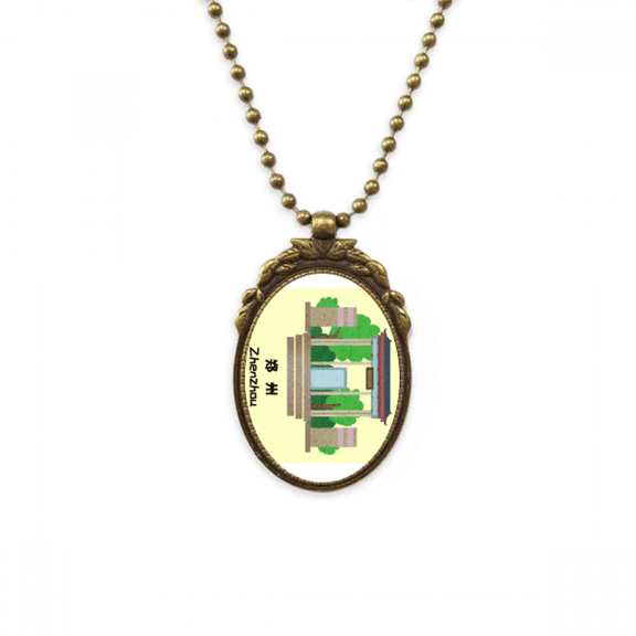 heritage building gate hangzhou antique necklace vintage bead pendant keychain