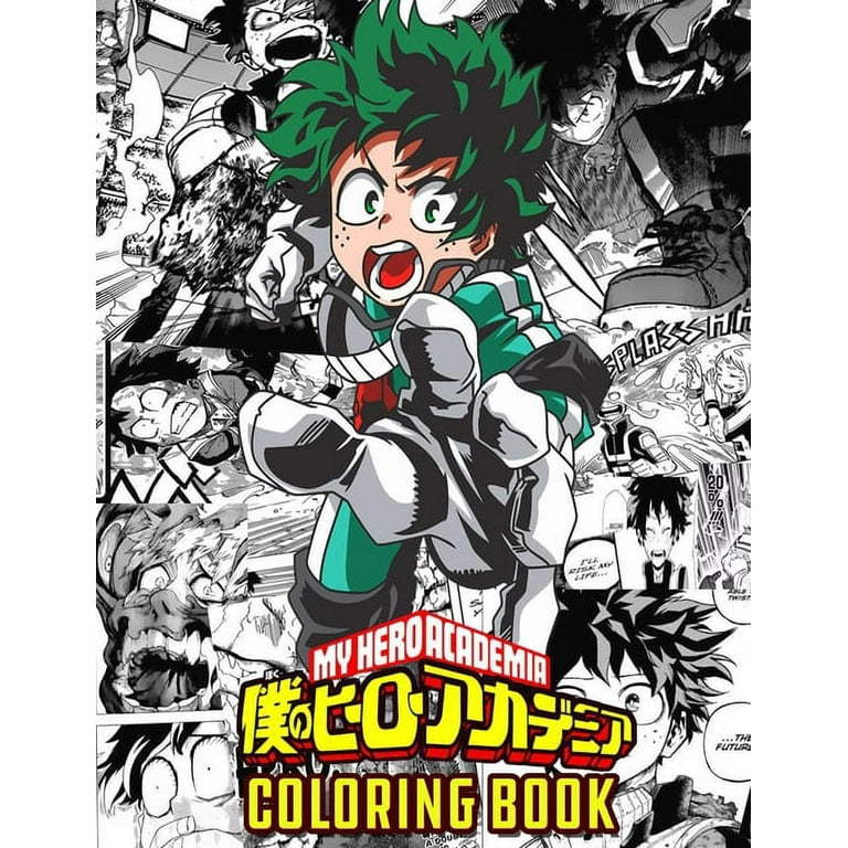 Anime Lined Coloring Book Manga My Hero Academia · Creative Fabrica