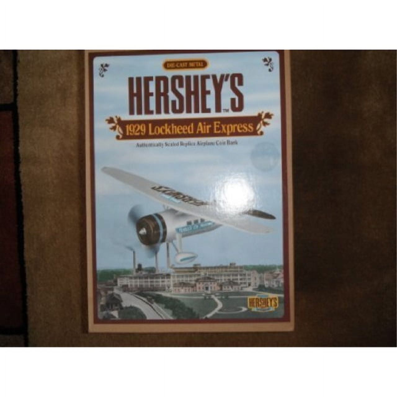 hershey's 1929 lockheed air express coin bank