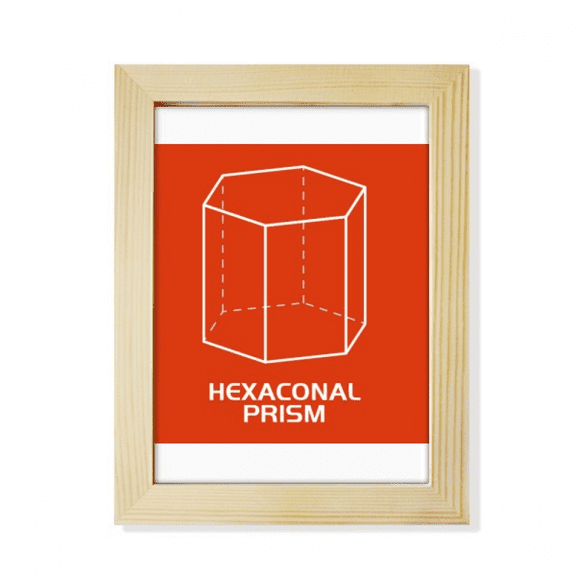 hexagonal prism mathematical geometric spdesktop adorn photo frame display art painting wooden
