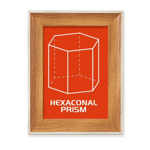 hexagonal prism mathematical geometric spdesktop wooden photo frame display picture art painting multiple sets