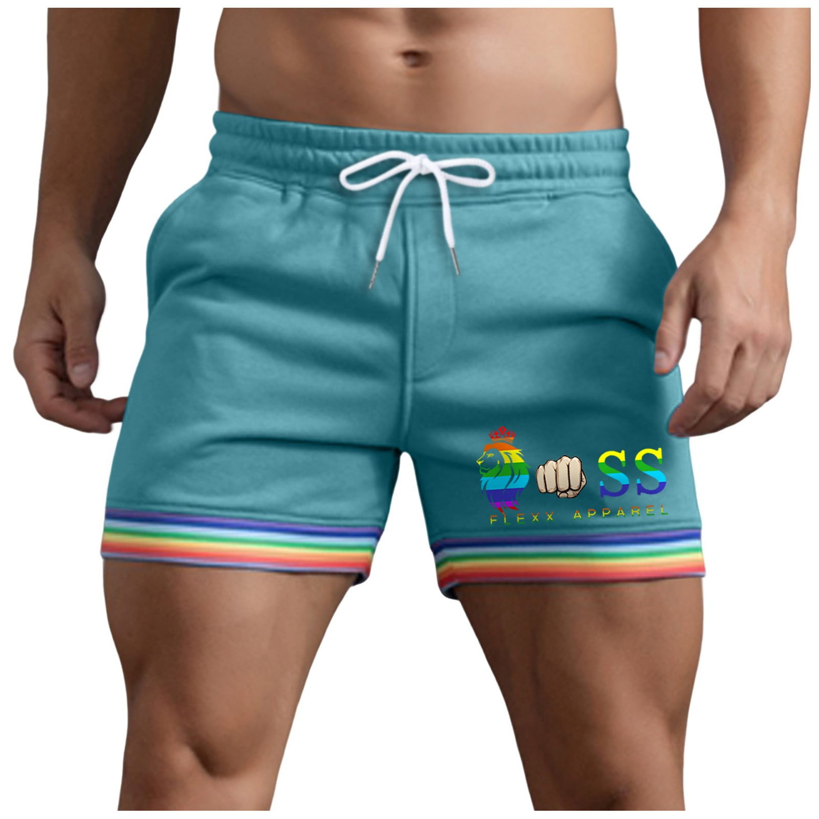 heyac Big and Tall Swim Trunks for Men Purple Soild Color Quick Dry ...