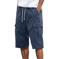 thumbnail image 1 of heyac Camo Cargo Shorts for Men 7 Inch Inseam High Waisted Streetwear Joggers Sports Pants Straight Leg Hop Stretch Sweatpants Slim Fit Casual Cargo Shorts with Multi Pockets, 1 of 7