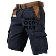 thumbnail image 1 of heyac Camo Cargo Shorts for Men Above Knee Elastic Waist Cotton Straight Leg Open Bottom Casual Shorts Straight Leg Jogger Streetwear Pants Slim Fit Outdoor Trousers with Multi Pockets, 1 of 2
