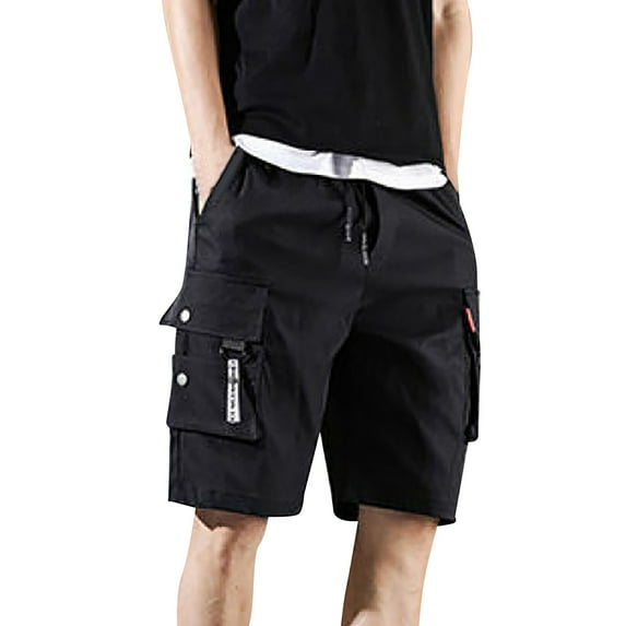 heyac Cargo Shorts for Men Big Tall Straight Leg Wild Chino Shorts Straight Leg Streetwear Trousers Regular Fit Casual Cargo Pant with Pockets