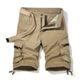 thumbnail image 1 of heyac Cargo Shorts for Men Cotton Straight Leg Jogger Streetwear Shorts Baggy Streetwear Fashion Outdoor Trousers with Pockets, 1 of 7