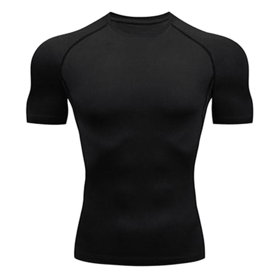 heyac Compression Shirt Men Short Sleeve T-Shirt Quick Dry Cool Baselayer Undershirts for Workout Gym Football Basketball
